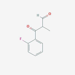 molecular formula C10H9FO2 B13307934 3-(2-Fluorophenyl)-2-methyl-3-oxopropanal 