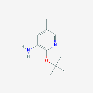 molecular formula C10H16N2O B13307968 2-(Tert-butoxy)-5-methylpyridin-3-amine 