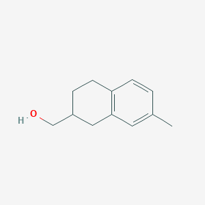 molecular formula C12H16O B13307974 (7-Methyl-1,2,3,4-tetrahydronaphthalen-2-yl)methanol 