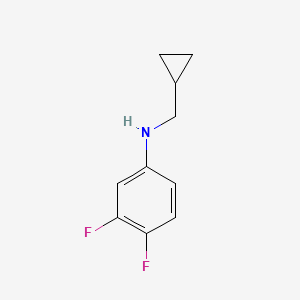 molecular formula C10H11F2N B13307977 N-(cyclopropylmethyl)-3,4-difluoroaniline 