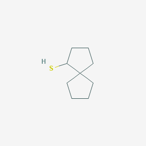 molecular formula C9H16S B13307992 Spiro[4.4]nonane-1-thiol 