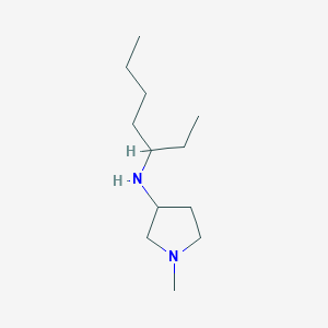 molecular formula C12H26N2 B13308003 N-(Heptan-3-yl)-1-methylpyrrolidin-3-amine 