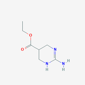 molecular formula C7H13N3O2 B13308004 Ethyl 2-amino-1,4,5,6-tetrahydropyrimidine-5-carboxylate 