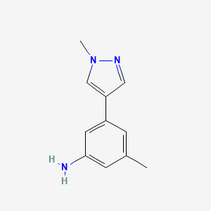 3-Methyl-5-(1-methyl-1H-pyrazol-4-yl)aniline