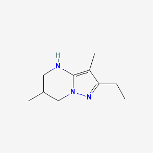 molecular formula C10H17N3 B13308006 2-ethyl-3,6-dimethyl-4H,5H,6H,7H-pyrazolo[1,5-a]pyrimidine 