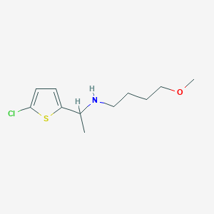 molecular formula C11H18ClNOS B13308056 [1-(5-Chlorothiophen-2-yl)ethyl](4-methoxybutyl)amine 