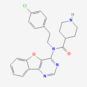 N-([1]benzofuro[3,2-d]pyrimidin-4-yl)-N-[2-(4-chlorophenyl)ethyl]piperidine-4-carboxamide