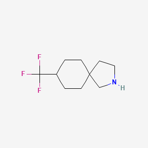 molecular formula C10H16F3N B13308063 8-(Trifluoromethyl)-2-azaspiro[4.5]decane 