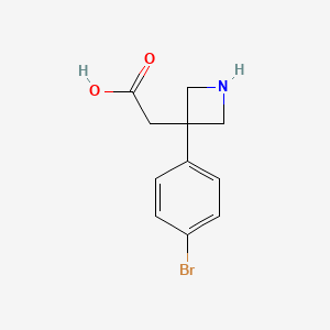 2-[3-(4-Bromophenyl)azetidin-3-yl]acetic acid