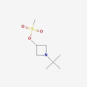 molecular formula C8H17NO3S B1330811 1-Tert-butylazetidin-3-yl methanesulfonate 