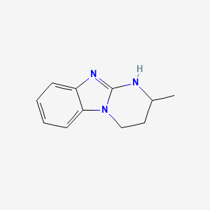 molecular formula C11H13N3 B13308119 11-Methyl-1,8,10-triazatricyclo[7.4.0.0,2,7]trideca-2,4,6,8-tetraene 