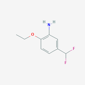 molecular formula C9H11F2NO B13308122 5-(Difluoromethyl)-2-ethoxyaniline 