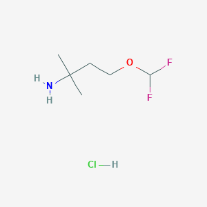 molecular formula C6H14ClF2NO B13308137 4-(Difluoromethoxy)-2-methylbutan-2-amine hydrochloride 