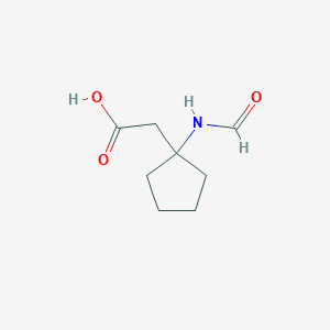 molecular formula C8H13NO3 B13308157 2-(1-Formamidocyclopentyl)acetic acid 