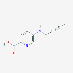 molecular formula C10H10N2O2 B13308195 5-[(But-2-yn-1-yl)amino]pyridine-2-carboxylic acid 