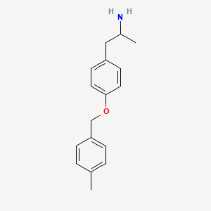 molecular formula C17H21NO B13308197 1-{4-[(4-Methylphenyl)methoxy]phenyl}propan-2-amine 