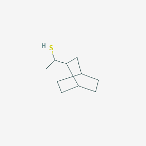 molecular formula C10H18S B13308207 1-{Bicyclo[2.2.2]octan-2-yl}ethane-1-thiol 