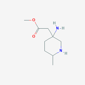 Methyl 2-(3-amino-6-methylpiperidin-3-yl)acetate