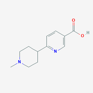 6-(1-Methylpiperidin-4-yl)pyridine-3-carboxylic acid