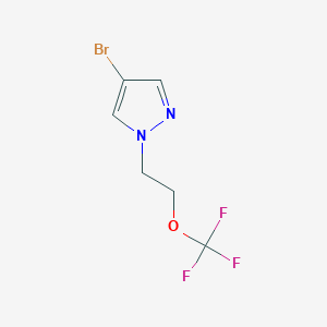 molecular formula C6H6BrF3N2O B13308221 4-Bromo-1-[2-(trifluoromethoxy)ethyl]-1H-pyrazole 