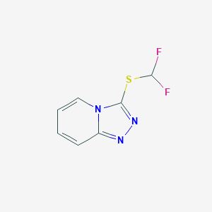 molecular formula C7H5F2N3S B13308226 3-[(Difluoromethyl)sulfanyl]-[1,2,4]triazolo[4,3-a]pyridine 