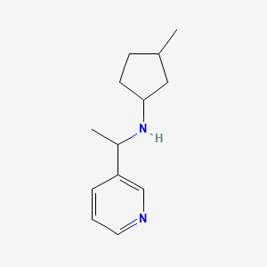 molecular formula C13H20N2 B13308272 3-Methyl-N-[1-(pyridin-3-yl)ethyl]cyclopentan-1-amine 