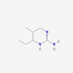 molecular formula C7H15N3 B13308334 6-Ethyl-5-methyl-1,4,5,6-tetrahydropyrimidin-2-amine 