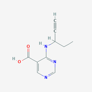 4-(Pent-1-yn-3-ylamino)pyrimidine-5-carboxylic acid