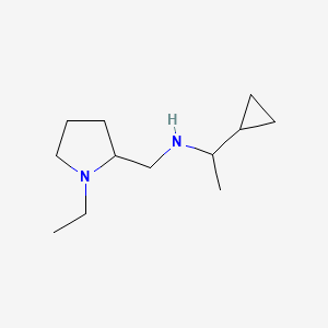 molecular formula C12H24N2 B13308351 (1-Cyclopropylethyl)[(1-ethylpyrrolidin-2-YL)methyl]amine 