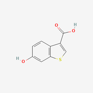 molecular formula C9H6O3S B13308371 6-Hydroxy-1-benzothiophene-3-carboxylic acid 