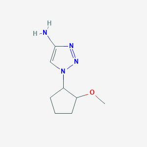 molecular formula C8H14N4O B13308465 1-(2-Methoxycyclopentyl)-1H-1,2,3-triazol-4-amine 