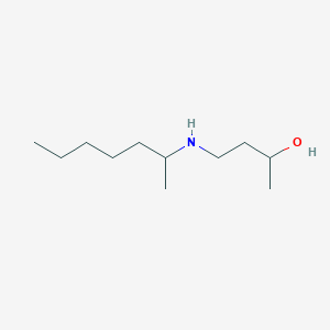 molecular formula C11H25NO B13308471 4-[(Heptan-2-yl)amino]butan-2-ol 