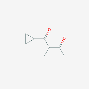 molecular formula C8H12O2 B13308487 1-Cyclopropyl-2-methylbutane-1,3-dione 