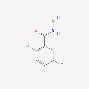 molecular formula C7H5ClFNO2 B13308495 2-Chloro-5-fluoro-N-hydroxybenzamide 