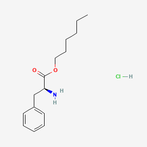 molecular formula C15H24ClNO2 B13308529 hexyl (2S)-2-amino-3-phenylpropanoate hydrochloride 