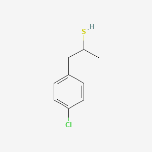 molecular formula C9H11ClS B13308603 1-(4-Chlorophenyl)propane-2-thiol 