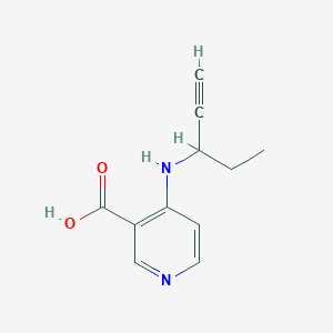 molecular formula C11H12N2O2 B13308613 4-[(Pent-1-yn-3-yl)amino]pyridine-3-carboxylic acid 