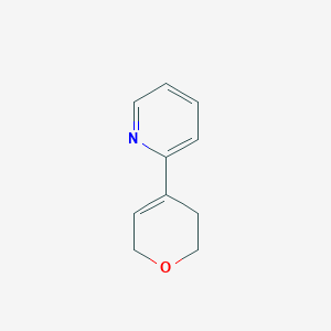 molecular formula C10H11NO B13308616 2-(3,6-Dihydro-2H-pyran-4-yl)pyridine 