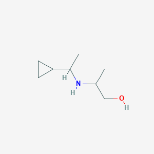 2-[(1-Cyclopropylethyl)amino]propan-1-ol