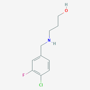 3-{[(4-Chloro-3-fluorophenyl)methyl]amino}propan-1-ol