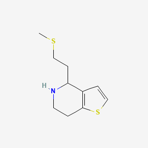 molecular formula C10H15NS2 B13308711 4-[2-(Methylsulfanyl)ethyl]-4H,5H,6H,7H-thieno[3,2-c]pyridine 