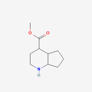 molecular formula C10H17NO2 B13308716 Methyl octahydro-1H-cyclopenta[b]pyridine-4-carboxylate 