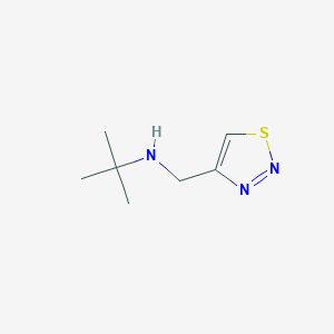 molecular formula C7H13N3S B13308720 Tert-butyl(1,2,3-thiadiazol-4-ylmethyl)amine 