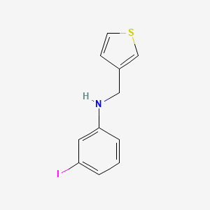 molecular formula C11H10INS B13308738 3-iodo-N-(thiophen-3-ylmethyl)aniline 