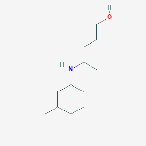 molecular formula C13H27NO B13308743 4-[(3,4-Dimethylcyclohexyl)amino]pentan-1-ol 