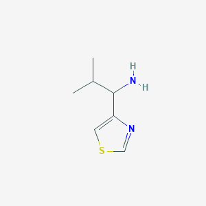 molecular formula C7H12N2S B13308751 2-Methyl-1-(1,3-thiazol-4-YL)propan-1-amine 