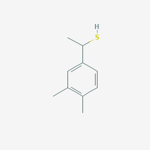 molecular formula C10H14S B13308754 1-(3,4-Dimethylphenyl)ethane-1-thiol 