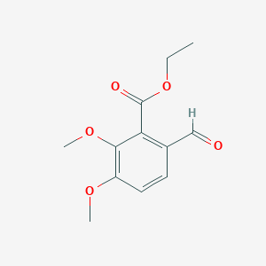 molecular formula C12H14O5 B1330881 Benzoic acid, 6-formyl-2,3-dimethoxy-, ethyl ester CAS No. 104270-87-3