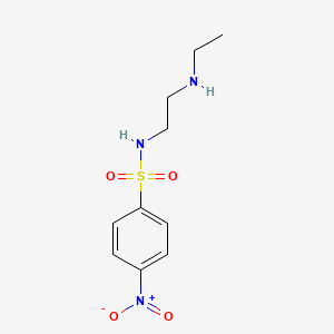 molecular formula C10H15N3O4S B13308814 N-[2-(Ethylamino)ethyl]-4-nitrobenzene-1-sulfonamide 