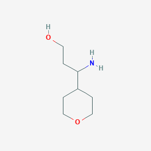 3-Amino-3-(oxan-4-yl)propan-1-ol